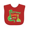thumbnail image 1 of Inktastic My Grammy Loves Me Grandson Boys Baby Bib, 1 of 4