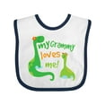 thumbnail image 1 of Inktastic My Grammy Loves Me Grandson Boys Baby Bib, 1 of 4