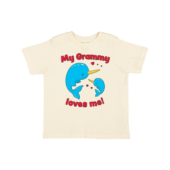 Inktastic My Grammy Loves Me Narwhal Family Boys or Girls Toddler T-Shirt