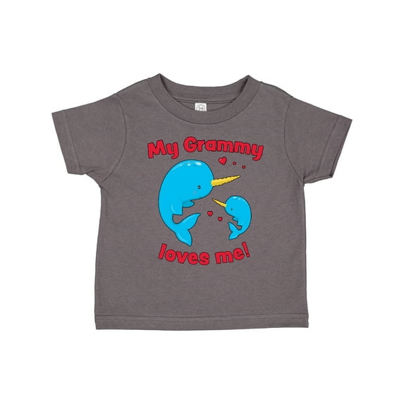 Inktastic My Grammy Loves Me Narwhal Family Boys or Girls Toddler T-Shirt