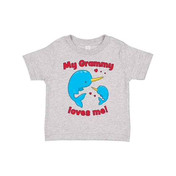 Inktastic My Grammy Loves Me Narwhal Family Boys or Girls Toddler T-Shirt