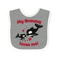 thumbnail image 1 of Inktastic My Grammy Loves Me Orca Family Boys or Girls Baby Bib, 1 of 4