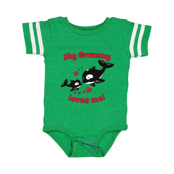 Inktastic My Grammy Loves Me Orca Family Boys or Girls Baby Bodysuit