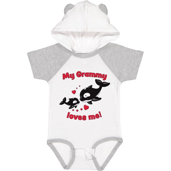 Inktastic My Grammy Loves Me Orca Family Boys or Girls Baby Bodysuit