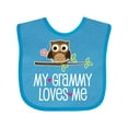 thumbnail image 1 of Inktastic My Grammy Loves Me Owl Girls Baby Bib, 1 of 4
