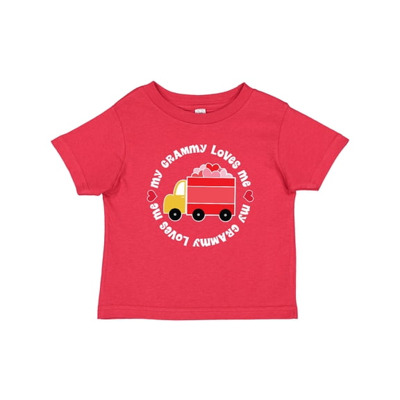 Inktastic My Grammy Loves Me Valentine Truck Boys or Girls Baby T-Shirt