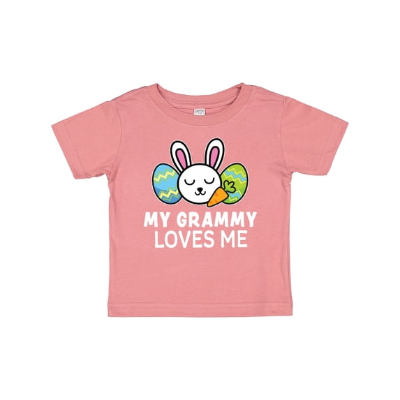 Inktastic My Grammy Loves Me with Bunny and Easter Eggs Boys or Girls Baby T-Shirt