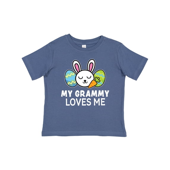 Inktastic My Grammy Loves Me with Bunny and Easter Eggs Boys or Girls Baby T-Shirt