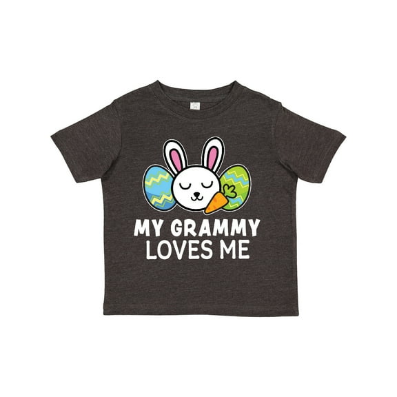 Inktastic My Grammy Loves Me with Bunny and Easter Eggs Boys or Girls Toddler T-Shirt
