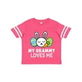 thumbnail image 1 of Inktastic My Grammy Loves Me with Bunny and Easter Eggs Boys or Girls Toddler T-Shirt, 1 of 5