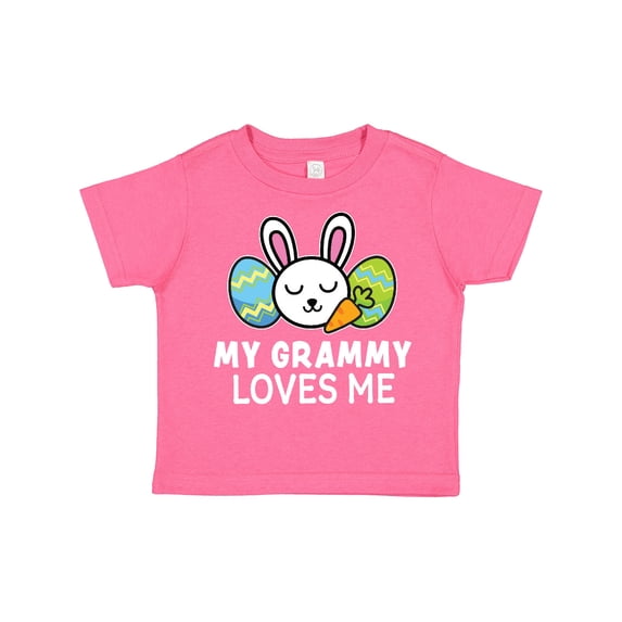 Inktastic My Grammy Loves Me with Bunny and Easter Eggs Boys or Girls Toddler T-Shirt