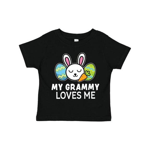 Inktastic My Grammy Loves Me with Bunny and Easter Eggs Boys or Girls Toddler T-Shirt
