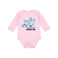 thumbnail image 1 of Inktastic My Grammy Loves Me with Cute Sharks Boys or Girls Long Sleeve Baby Bodysuit, 1 of 5