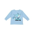 thumbnail image 1 of Inktastic My Grammy Loves Me with Cute Sharks Boys or Girls Long Sleeve Toddler T-Shirt, 1 of 5