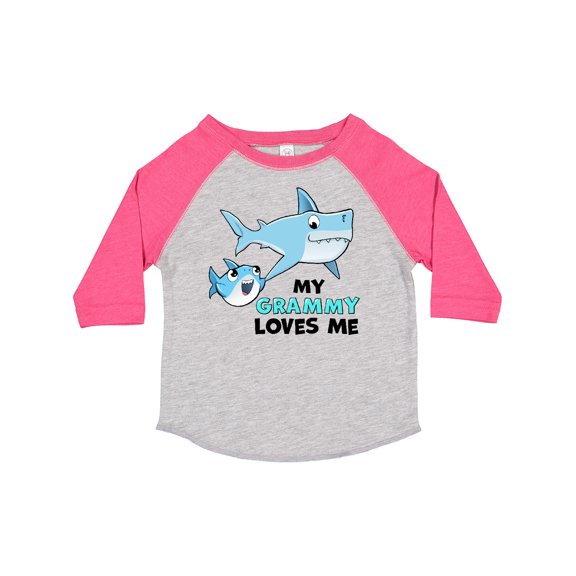 Inktastic My Grammy Loves Me with Cute Sharks Boys or Girls Toddler T-Shirt