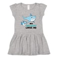 thumbnail image 1 of Inktastic My Grammy Loves Me with Cute Sharks Girls Toddler Dress, 1 of 5