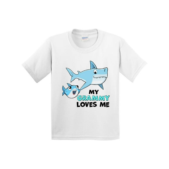Inktastic My Grammy Loves Me with Cute Sharks Youth T-Shirt