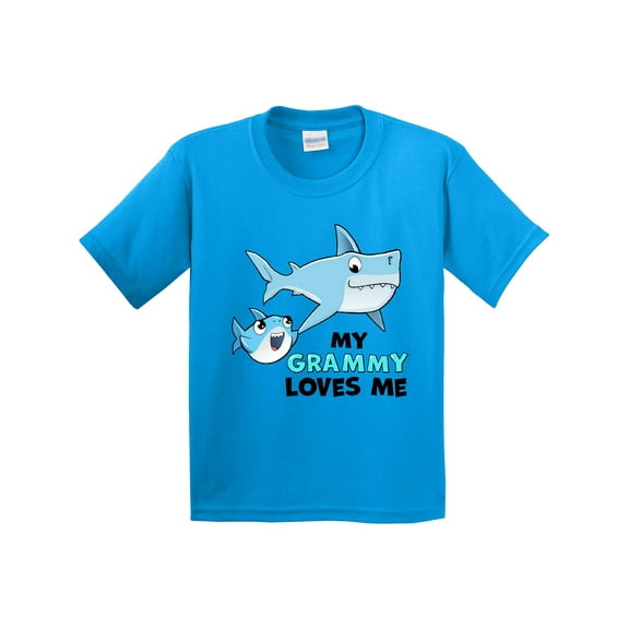 Inktastic My Grammy Loves Me with Cute Sharks Youth T-Shirt