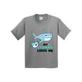 thumbnail image 1 of Inktastic My Grammy Loves Me with Cute Sharks Youth T-Shirt, 1 of 5