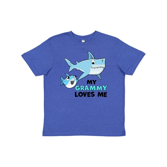 Inktastic My Grammy Loves Me with Cute Sharks Youth T-Shirt