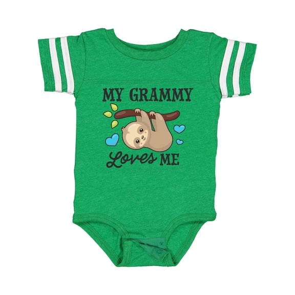 Inktastic My Grammy Loves Me with Sloth and Hearts Boys or Girls Baby Bodysuit
