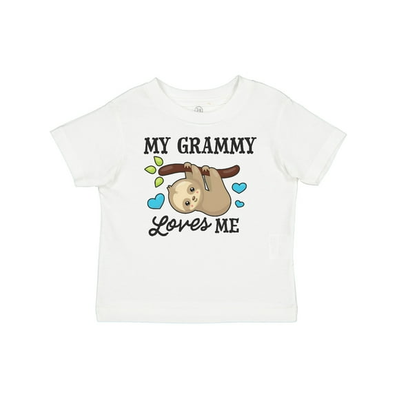 Inktastic My Grammy Loves Me with Sloth and Hearts Boys or Girls Baby T-Shirt