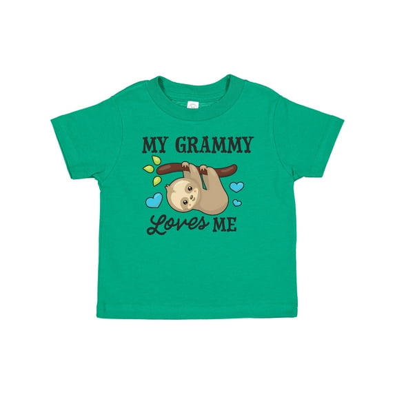 Inktastic My Grammy Loves Me with Sloth and Hearts Boys or Girls Baby T-Shirt