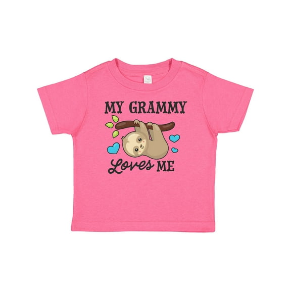 Inktastic My Grammy Loves Me with Sloth and Hearts Boys or Girls Baby T-Shirt