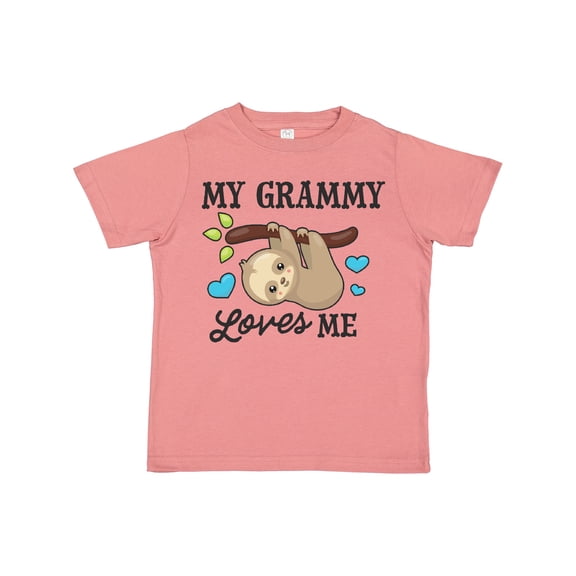 Inktastic My Grammy Loves Me with Sloth and Hearts Boys or Girls Toddler T-Shirt