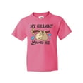 thumbnail image 1 of Inktastic My Grammy Loves Me with Sloth and Hearts Youth T-Shirt, 1 of 5