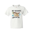 thumbnail image 1 of Inktastic My Grammy Loves Me with Sloth and Hearts Youth T-Shirt, 1 of 5