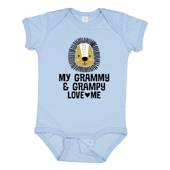 Inktastic My Grammy and Grampy Love Me Boys Baby Bodysuit