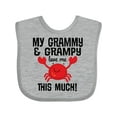 thumbnail image 1 of Inktastic My Grammy and Grampy Love Me Boys or Girls Baby Bib, 1 of 4