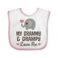 thumbnail image 1 of Inktastic My Grammy and Grampy Love Me Boys or Girls Baby Bib, 1 of 4
