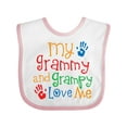 thumbnail image 1 of Inktastic My Grammy and Grampy Love Me Boys or Girls Baby Bib, 1 of 4