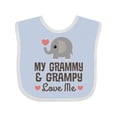 thumbnail image 1 of Inktastic My Grammy and Grampy Love Me Boys or Girls Baby Bib, 1 of 4