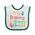 thumbnail image 1 of Inktastic My Grammy and Grampy Love Me Boys or Girls Baby Bib, 1 of 4