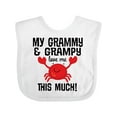 thumbnail image 1 of Inktastic My Grammy and Grampy Love Me Boys or Girls Baby Bib, 1 of 4