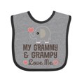 thumbnail image 1 of Inktastic My Grammy and Grampy Love Me Boys or Girls Baby Bib, 1 of 4