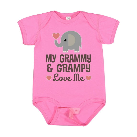 Inktastic My Grammy and Grampy Love Me Boys or Girls Baby Bodysuit