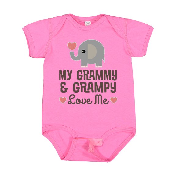 Inktastic My Grammy and Grampy Love Me Boys or Girls Baby Bodysuit