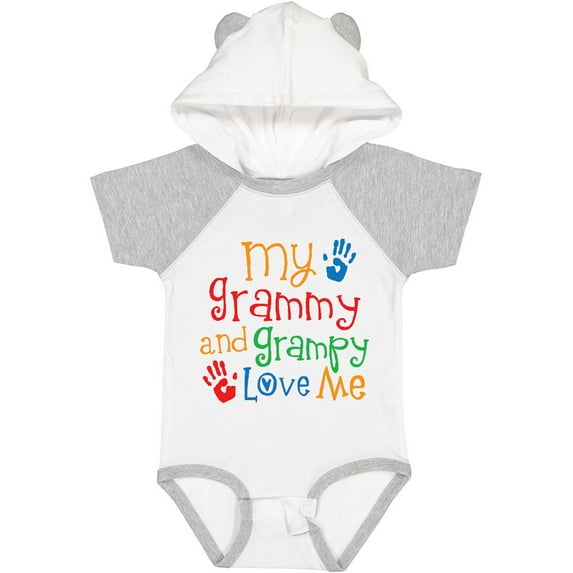 Inktastic My Grammy and Grampy Love Me Boys or Girls Baby Bodysuit