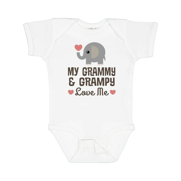 Inktastic My Grammy and Grampy Love Me Boys or Girls Baby Bodysuit