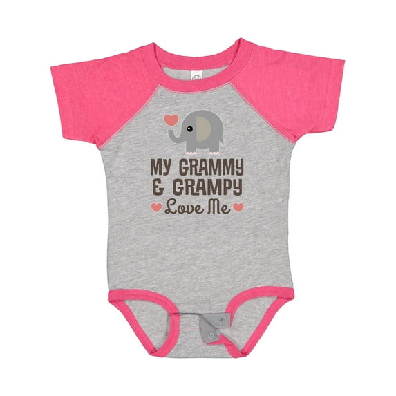 Inktastic My Grammy and Grampy Love Me Boys or Girls Baby Bodysuit