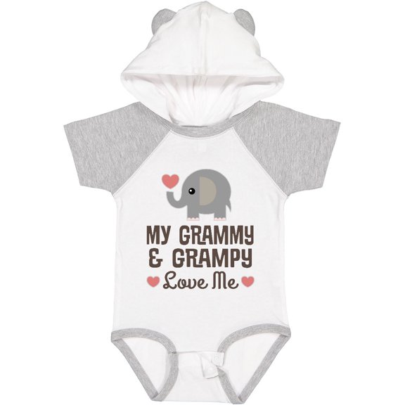 Inktastic My Grammy and Grampy Love Me Boys or Girls Baby Bodysuit