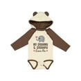 thumbnail image 1 of Inktastic My Grammy and Grampy Love Me Boys or Girls Long Sleeve Baby Bodysuit, 1 of 5