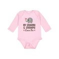 thumbnail image 1 of Inktastic My Grammy and Grampy Love Me Boys or Girls Long Sleeve Baby Bodysuit, 1 of 5