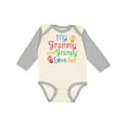 thumbnail image 1 of Inktastic My Grammy and Grampy Love Me Boys or Girls Long Sleeve Baby Bodysuit, 1 of 5