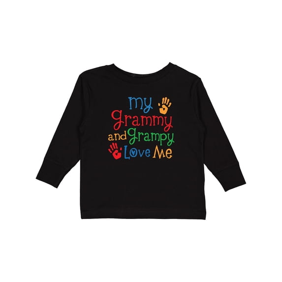Inktastic My Grammy and Grampy Love Me Boys or Girls Long Sleeve Toddler T-Shirt