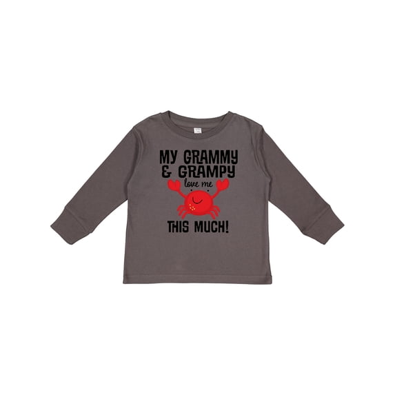 Inktastic My Grammy and Grampy Love Me Boys or Girls Long Sleeve Toddler T-Shirt